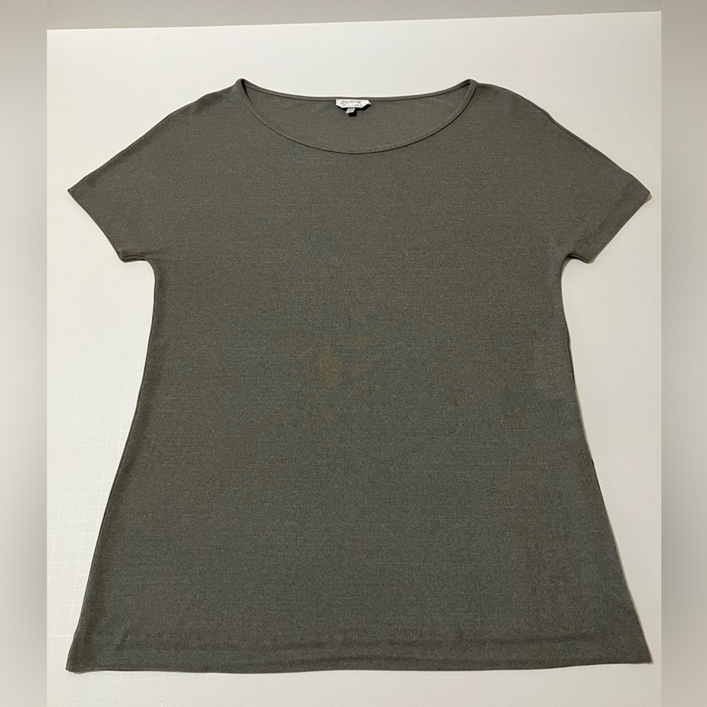 MaxMara Italy Rayon Blend Tee Size L - Picture 2 of 10